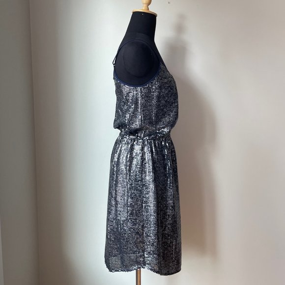 Rebecca Taylor Navy Sequin Dress - Picture 2 of 15